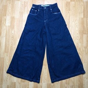 kikwear jeans mens sz 30 rising sun Rave pants denim wide flare baggy retro Y2K